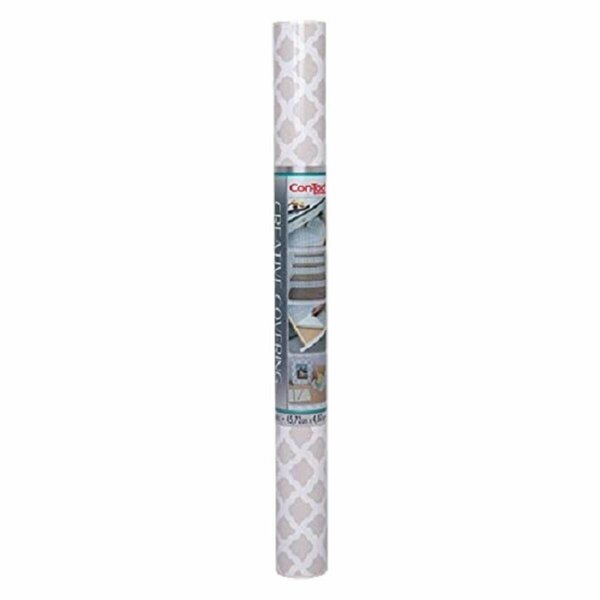 Con-Tact Brand 16 ft. x 18 in. Self-Adhesive Shelf Liner, Talisman Pale Gray , 6PK 6053148